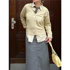 Casual Knit Button-Down Cardigan